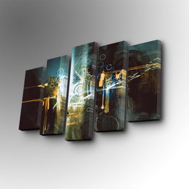 Wallity Cuadro Decorativo en Lienzo 5 Piezas 5PUC-120